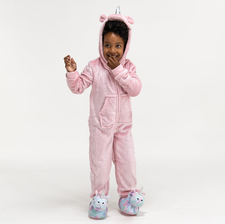 Onesie i Fleece med Djur för Barn - Enhörning 05