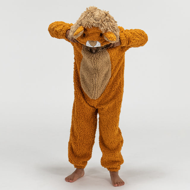 Onesie i Fleece med Djur för Barn - Lejon 01