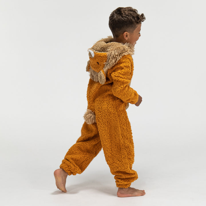 Onesie i Fleece med Djur för Barn - Lejon 02