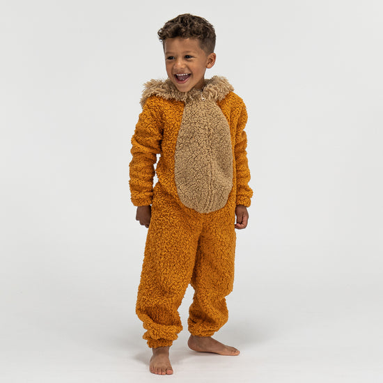 Onesie i Fleece med Djur för Barn - Lejon 03