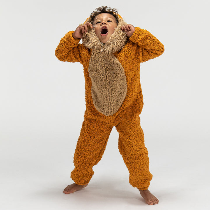 Onesie i Fleece med Djur för Barn - Lejon 05