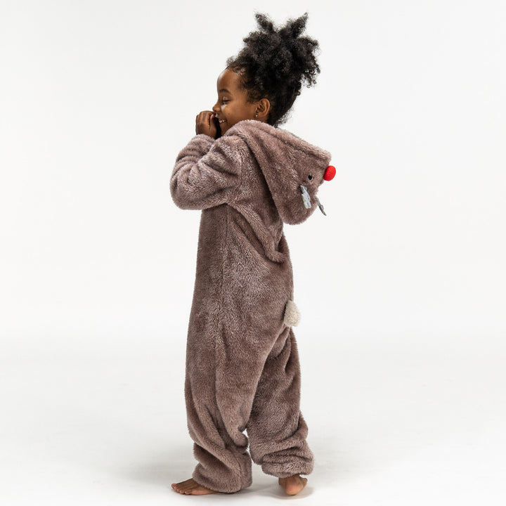 Onesie i Fleece med Djur för Barn - Ren 05