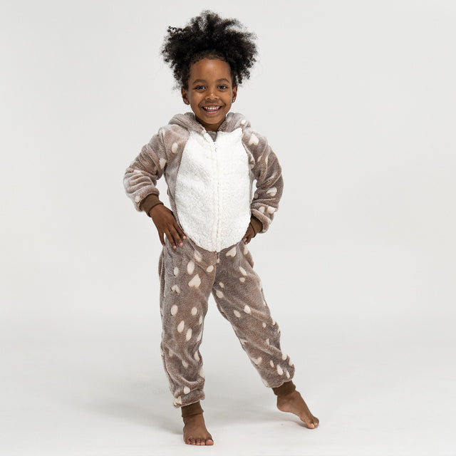Onesie i Fleece med Djur för Barn - Renmönster 01