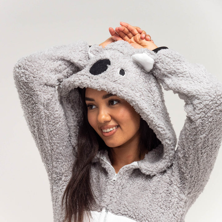 Onesie i Fleece med Djur för Dam - Koala 02