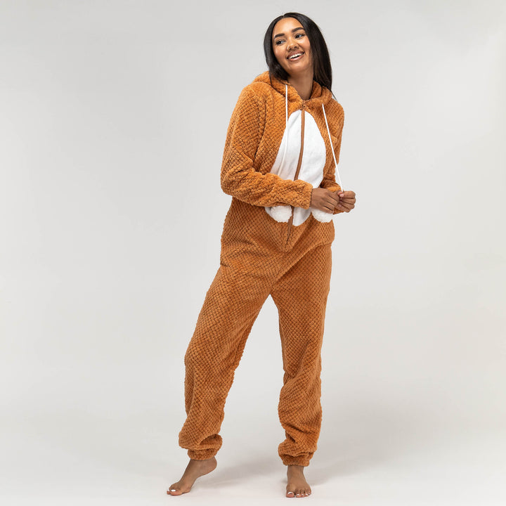 Onesie i Fleece med Djur för Dam - Räv 04