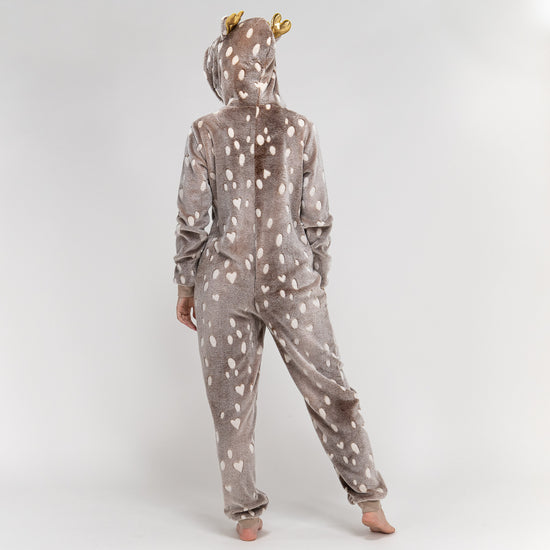 Onesie i Fleece med Djur för Dam - Renmönster 06