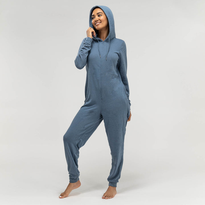 Onesie i Trikå för Dam - Blå 02