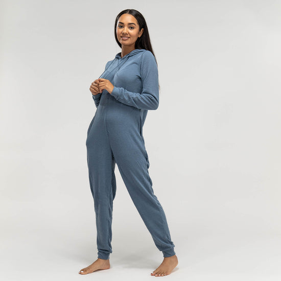 Onesie i Trikå för Dam - Blå 04