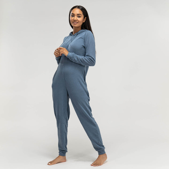 Onesie i Trikå för Dam - Blå 04
