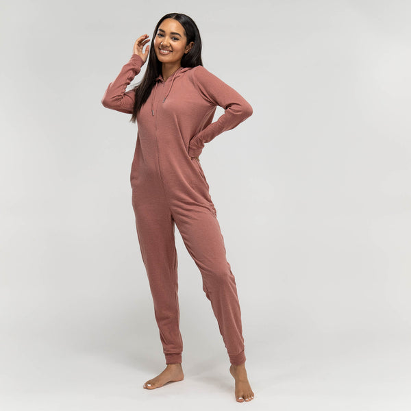 Onesie i Trikå för Dam - Rosa 01