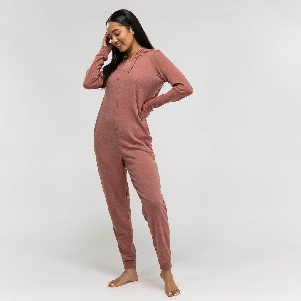 Onesie i Trikå för Dam - Rosa 03