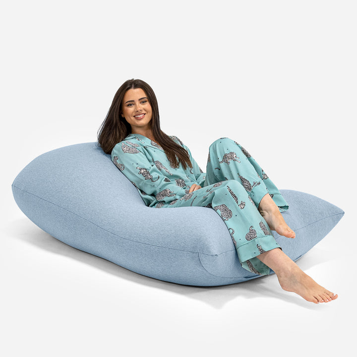 Grande XL Saccosäck - Stretchig Bomull Baby Blå 01