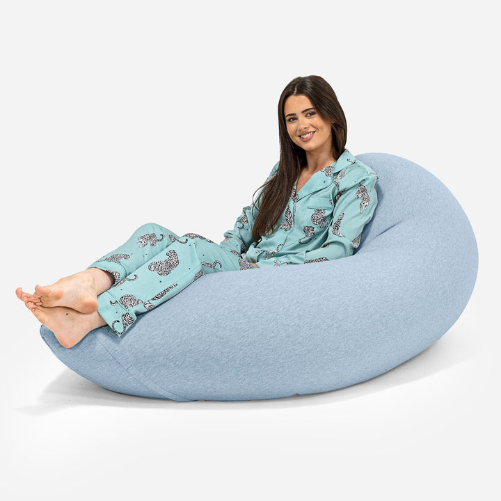Grande XL Saccosäck - Stretchig Bomull Baby Blå 02