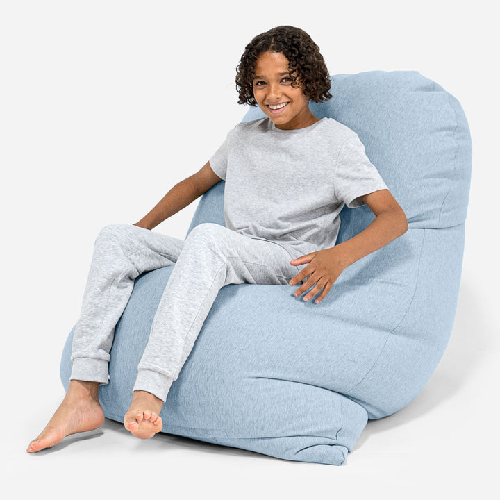 Grande XL Saccosäck - Stretchig Bomull Baby Blå 03