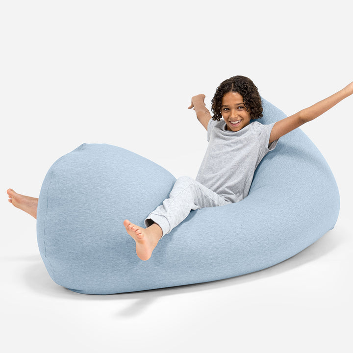 Grande XL Saccosäck - Stretchig Bomull Baby Blå 05