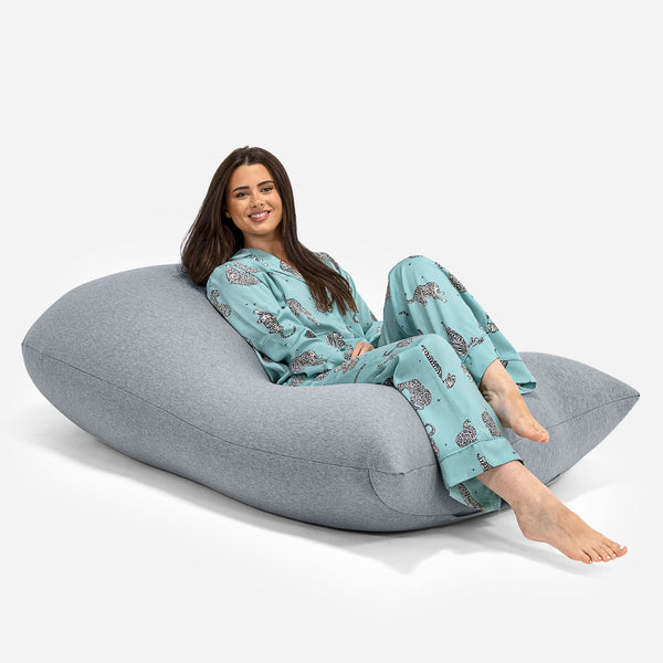 Grande XL Saccosäck - Stretchig Bomull Ljusgrå 01