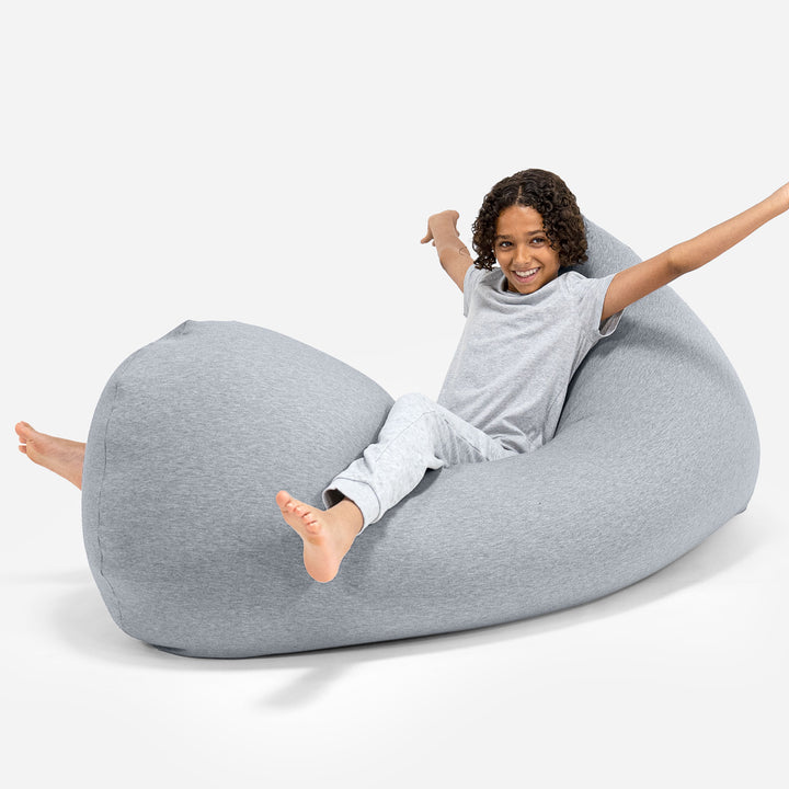 Grande XL Saccosäck - Stretchig Bomull Ljusgrå 05