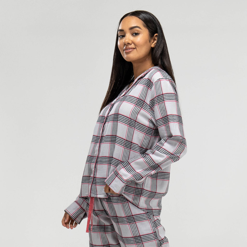 Pyjamas för Dam - Rutmönster Rosa 03