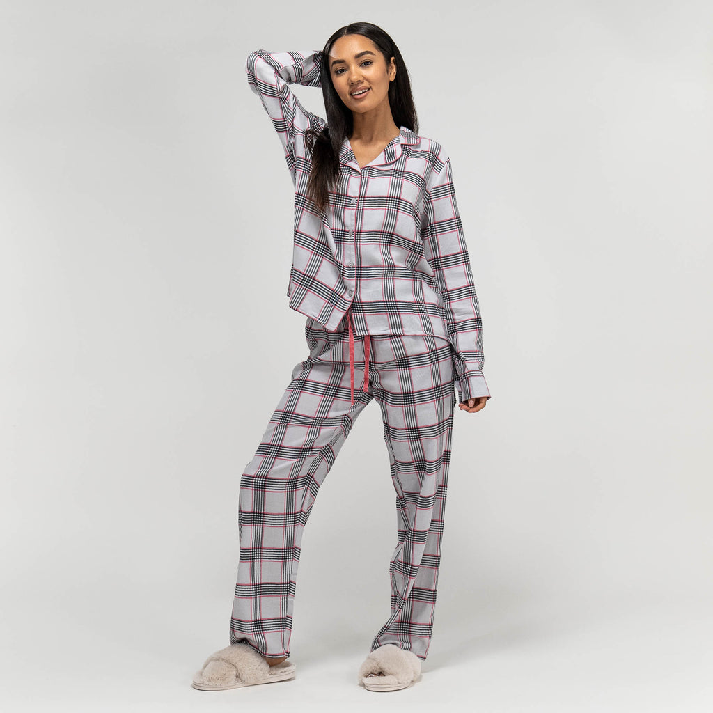 Pyjamas för Dam - Rutmönster Rosa 04