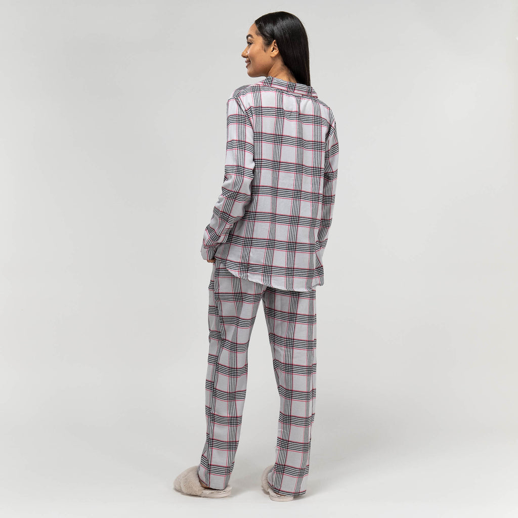 Pyjamas för Dam - Rutmönster Rosa 06