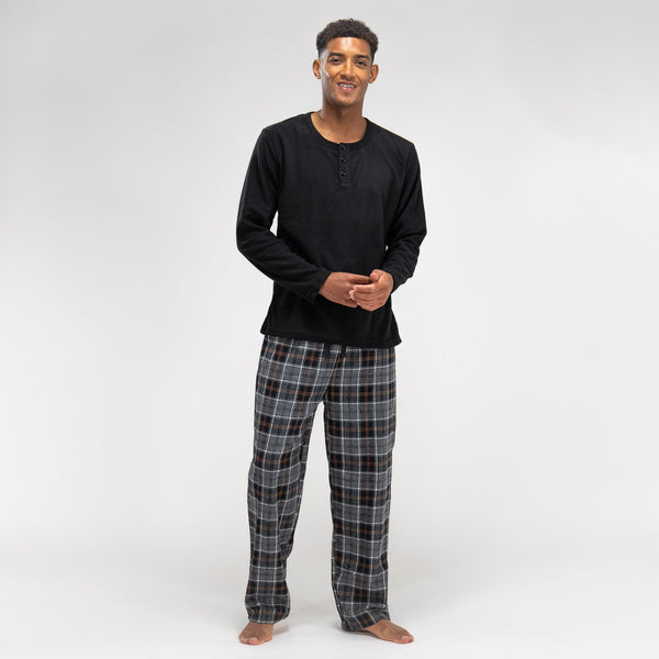 Pyjamas för Herr - Rutmönster Svart 01