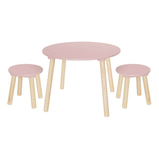 Set med Bord och Pall för Barn - Rosa 01