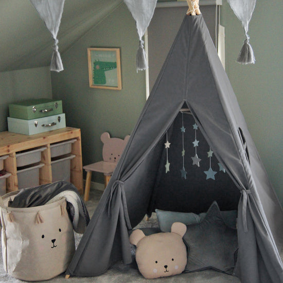 Tipi för Barn för Inomhusbruk - Grå 02