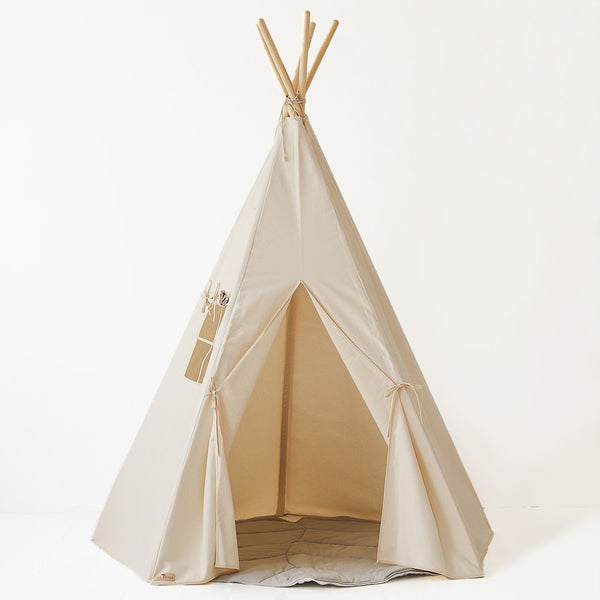 Tipi för Barn för Inomhusbruk - Gräddvit 01
