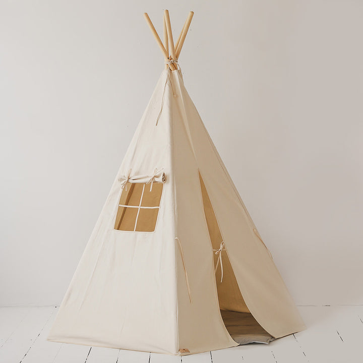 Tipi för Barn för Inomhusbruk - Gräddvit 02