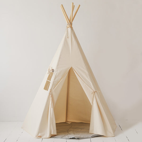 Tipi för Barn för Inomhusbruk - Gräddvit Fabric Close-up Image