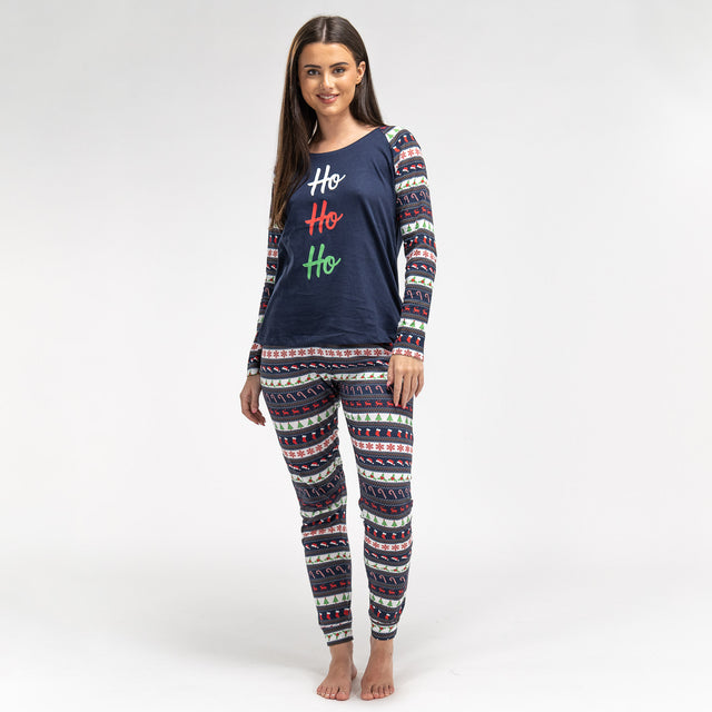 Trikåpyjamas för Dam - Fairisle-mönster 01