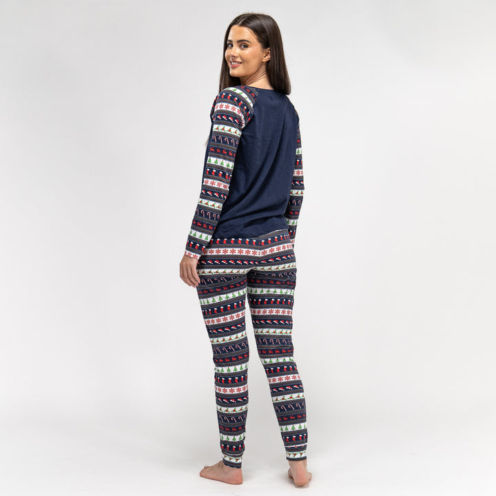 Trikåpyjamas för Dam - Fairisle-mönster 05