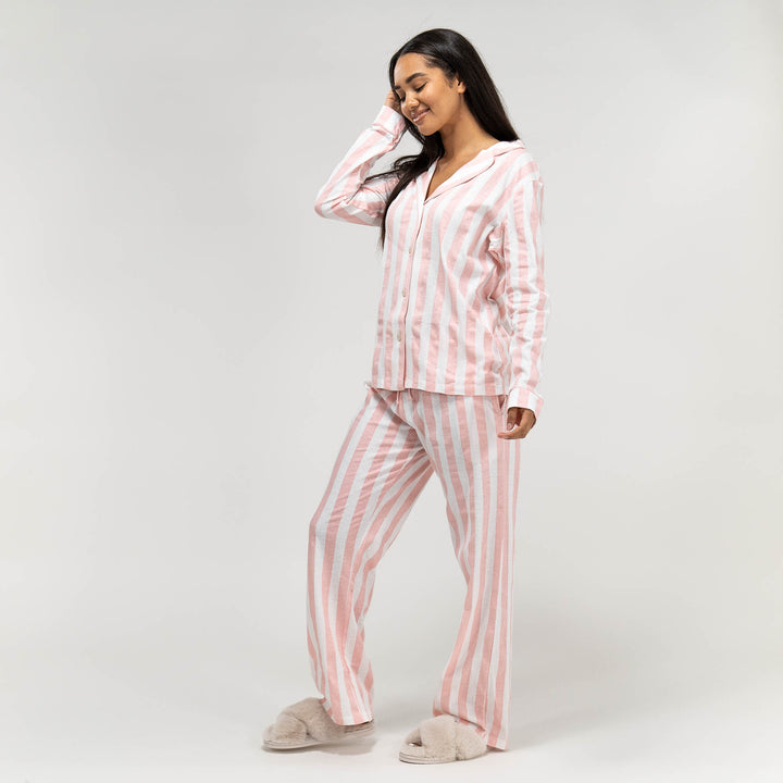 Trikåpyjamas för Dam - Ränder 01