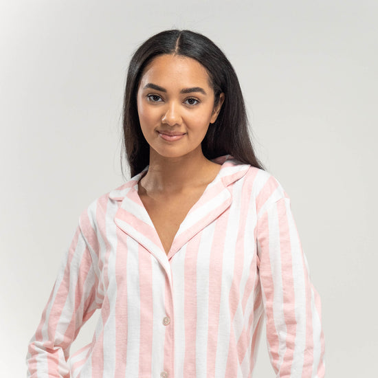 Trikåpyjamas för Dam - Ränder 02