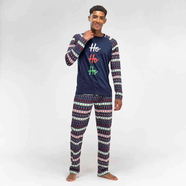 Trikåpyjamas för Herr - Fairisle-mönster 01