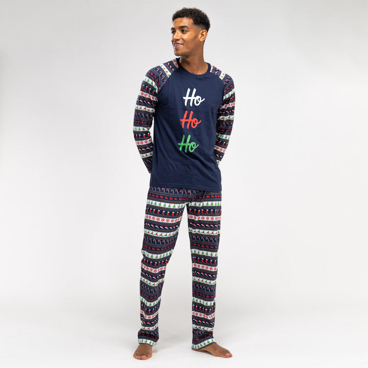 Trikåpyjamas för Herr - Fairisle-mönster 02