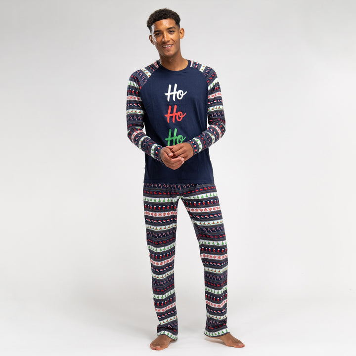 Trikåpyjamas för Herr - Fairisle-mönster 03